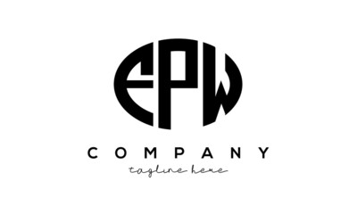 FPW three Letters creative circle logo design