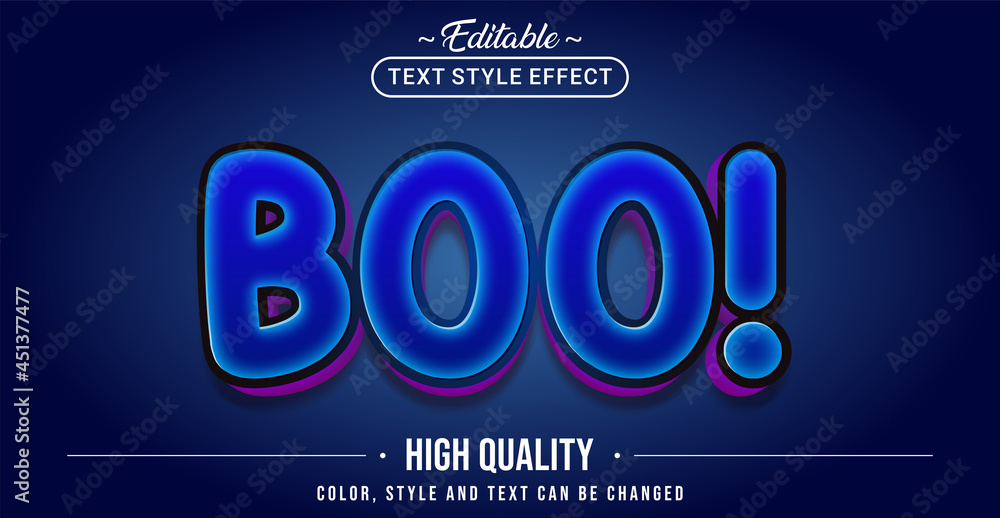Poster Editable text style effect - Boo! text style theme.
