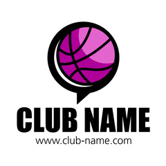 Logo club basket féminin sport