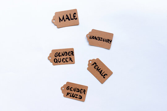 Gender identity labels.
Conceptual, labeling people by their gender identity.
