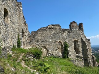 Fototapeta na wymiar Castle fortress Ruzica grad or Utvrda Ruzica grad ili Tvrdjava Ružica grad, Duzluk - Orahovica, Croatia (Slavonija, Hrvatska)