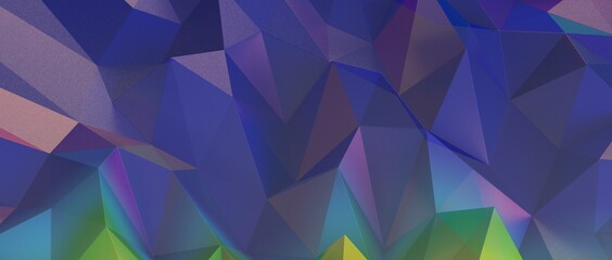 Obraz premium Abstract crystal background with refracting light and highlights in purple and yellow colors