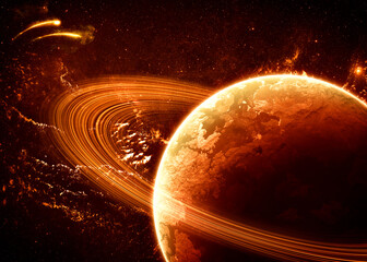 Gorgeous Galaxy - Elements of this Image Furnished by NASA
