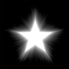 Star shape shine effect, Manga vector