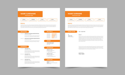vector resume design template
