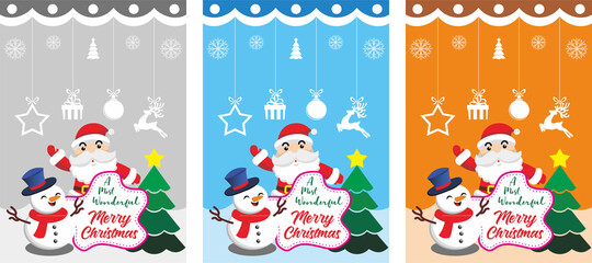 merry christmas and happy new year card