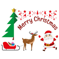 christmas greeting card with santa claus