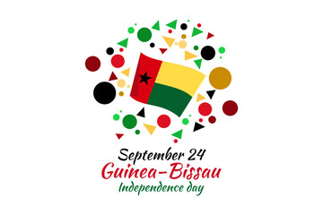 September 24, Happy Guinea-Bissau Independence Day Vector illustration. Suitable for greeting card, poster and banner.