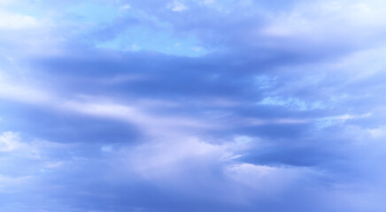 Blue sky with white cloud. Copy space. 