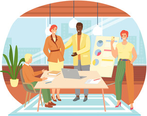 Team congratulate colleagues. Diverse people celebrate career development, successful project, birthday. Employee of month. Office workers congratulating best worker for achievements in business