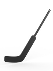 Blank ice hockey stick template mock up, 3d render illustration.