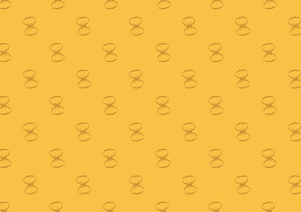Farfalle pasta pattern wallpaper. Farfalle pasta icon vector.