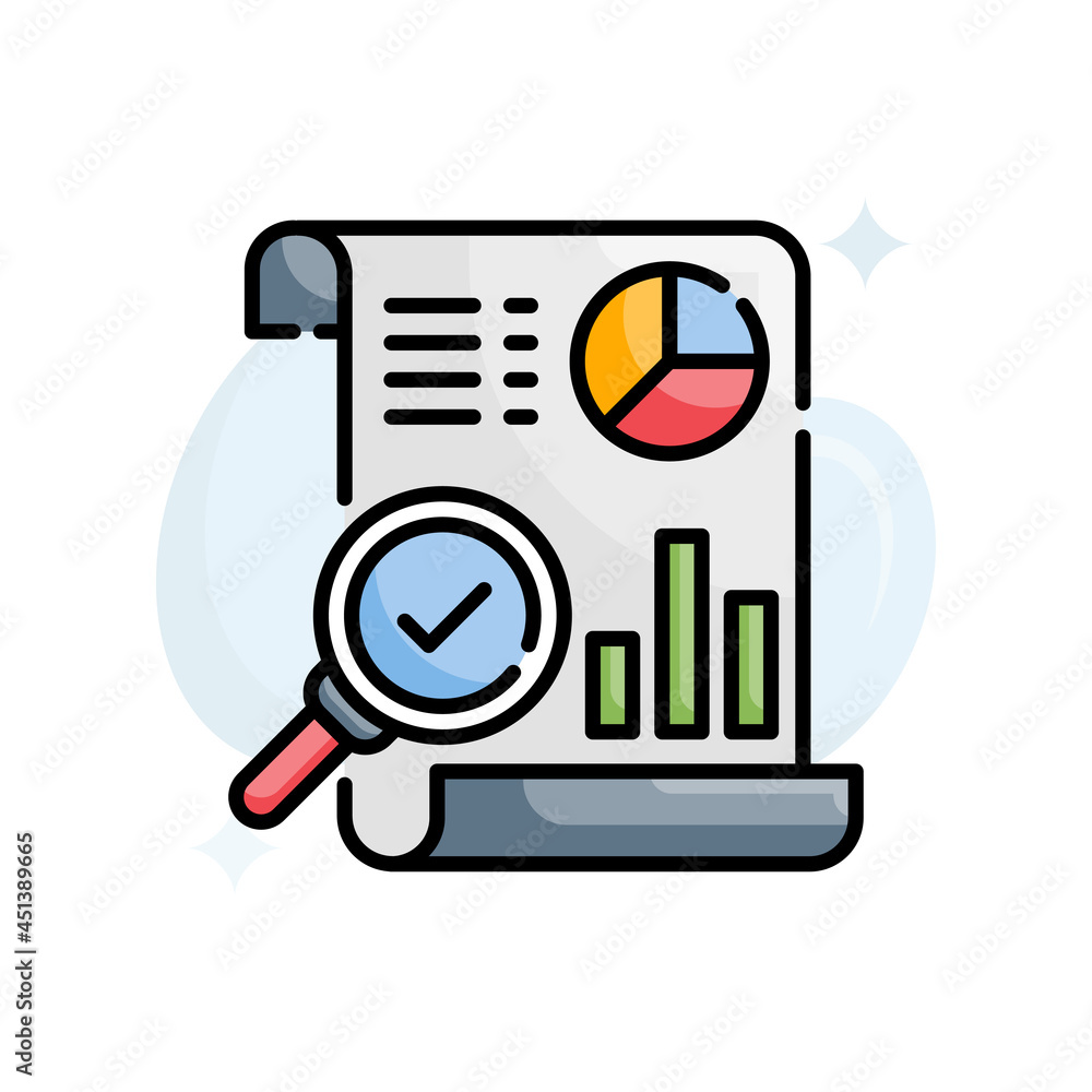 Poster data chart vector filled outline icon style illustration. eps 10 file