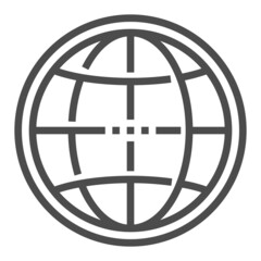 Global progress, square line vector icon.