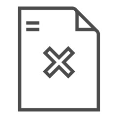 Obraz premium Decline, square line vector icon.