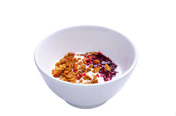healthy food muesli, porridge with berries