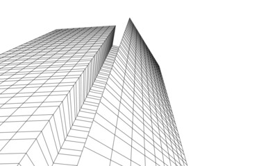 Fototapeta na wymiar modern architecture 3d