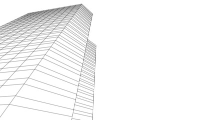Fototapeta premium modern architecture 3d
