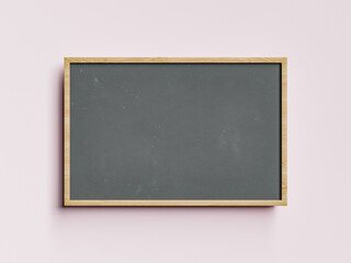 small empty chalkboard with wooden frame © Antonio Solano