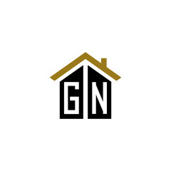 gn initial home logo design vector icon
