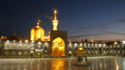 Fototapeta na wymiar The shrine of Imam Ali bin Musa Al-Rida in Mashhad, Iran