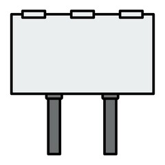 Vector Bill Board Filled Outline Icon Design
