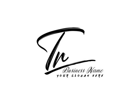Brush TR Letter Logo, monogram tr logo icon vector for business