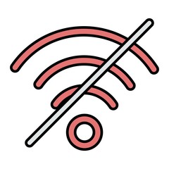 Vector Disconnected Filled Outline Icon Design