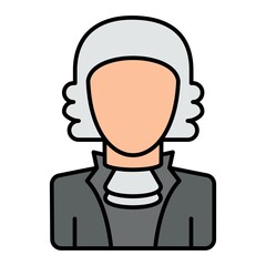 Vector Judge Filled Outline Icon Design