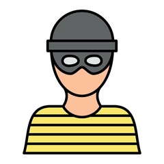  Vector Robber Filled Outline Icon Design