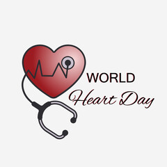 Vector illustration of World Heart Day