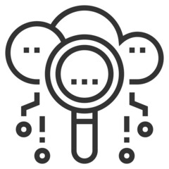 CLOUD SEARCH LINE ICON