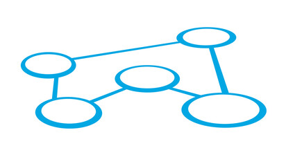 Rete di connessione fatta da cerchi e linee