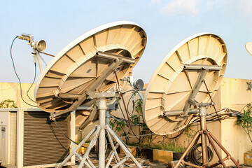 Satellite dish transmitter