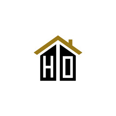 ho home logo design vector luxury 