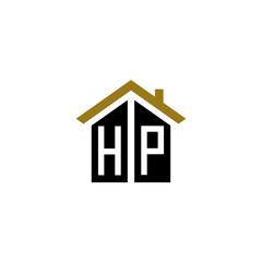 hp home logo design vector luxury 