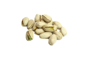 pistachio fruits,isolated, on a white background