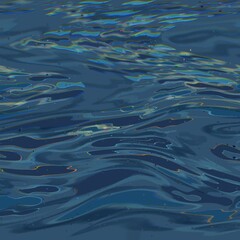 Image of the sea surface with glare from the sun and sky