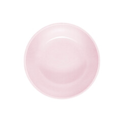 Pink ceramic bowl isolated on white background