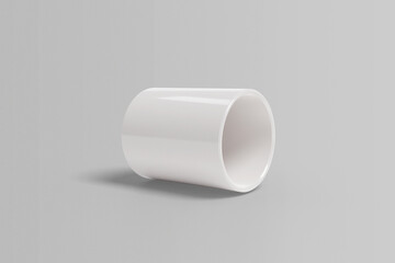 mug Cup of coffee on white background 3d rendering