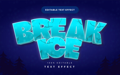 break ice text effect for illustrator