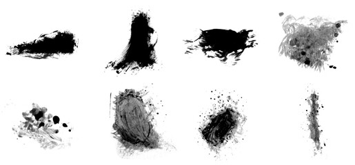 Beautiful watercolor set of brushes for painting