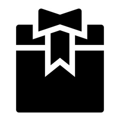 Gift Glyph Icon Vector