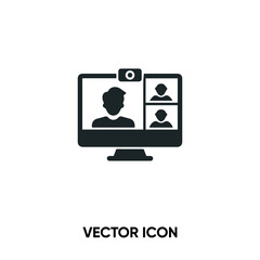 Video call vector icon. Modern, simple flat vector illustration for website or mobile app.Video chat symbol, logo illustration. Pixel perfect vector graphics	