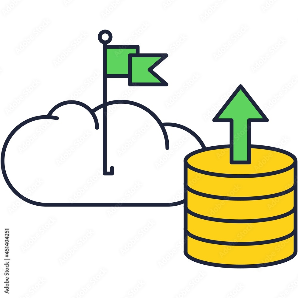 Aufkleber cloud computing server data storage service icon