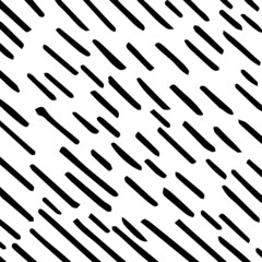 Abstract doodle background. Black and white diagonal hand drawn uneven stripes. Tilted lines, inclined strips. Graphic design element for web sites, fabric, cards, appare, accessories, home decor