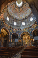 Fototapeta na wymiar Loyola, Spain - 14 August 2021: Interior views of the Sanctuary of Loyola Basilica, Basque Country, Spain