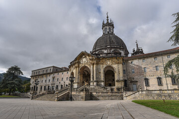 Obraz premium Loyola, Spain - 14 August 2021: Exterior views of the Sanctuary of Loyola Basilica, Basque Country, Spain