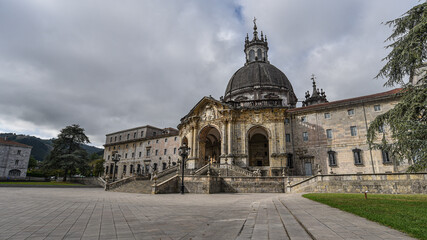 Fototapeta na wymiar Loyola, Spain - 14 August 2021: Exterior views of the Sanctuary of Loyola Basilica, Basque Country, Spain