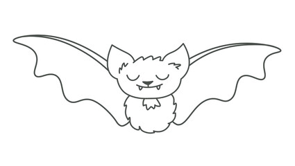 
Bat. Flying bats halloween background. Bats bat cartoon vector illustration. European night of bats. Doodle style. Flying bats.
